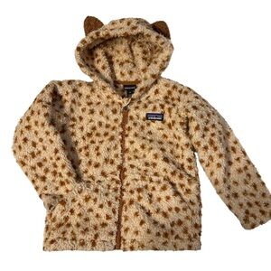 Patagonia Baby Furry Friends Fleece Hoody Jacket Full Zip Animal Print Size 2T